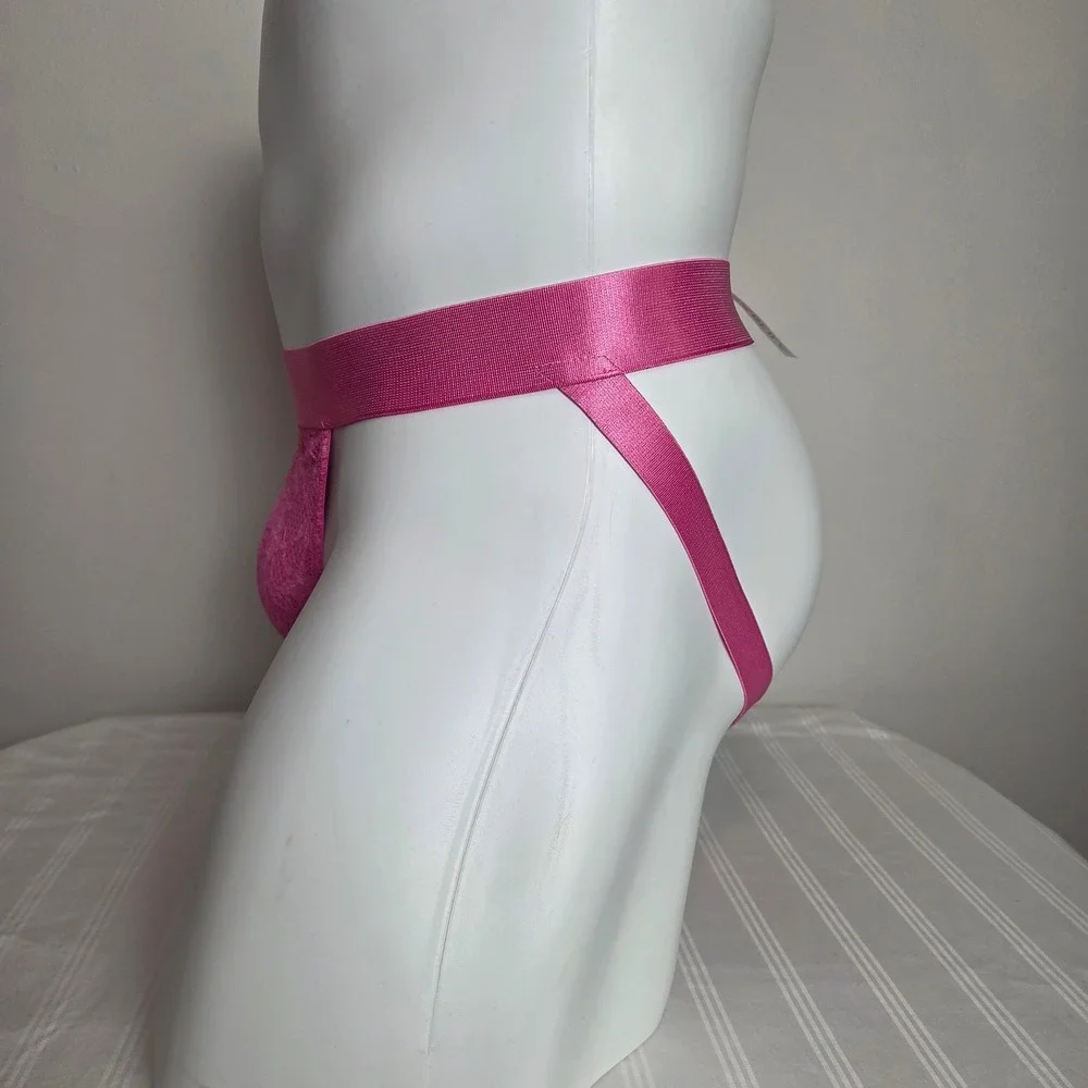 Cosabella Luxury Italian Men's Pink Lace Jock‎ Strap Designer Underwear Size M